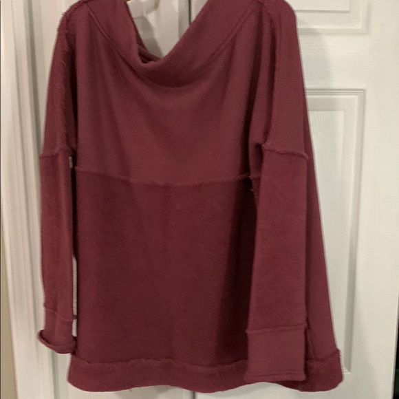Free People Burgundy Sweatshirt - Picture 7 of 8